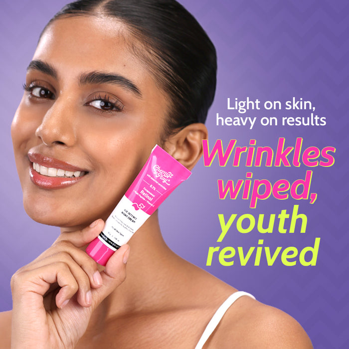 0.1% Retinol Night Cream with Aloe Vera For Fine Lines & Wrinkles - 30 gm | Pack of 2