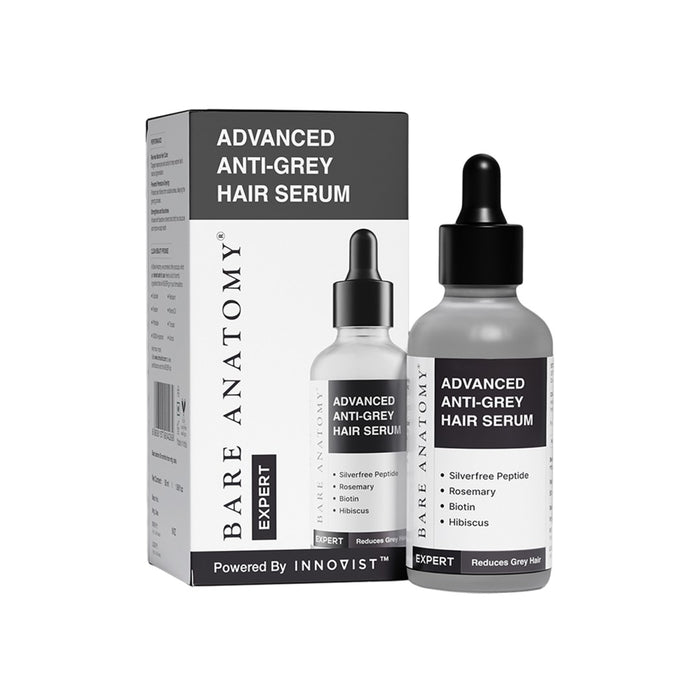 Advanced Anti-Grey Hair Serum With Silverfree Peptide, Rosemary & Biotin - 50 ml | Pack of 2