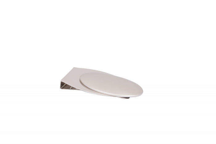Brushed Rhodium Plated Egg Shaped Money Clip