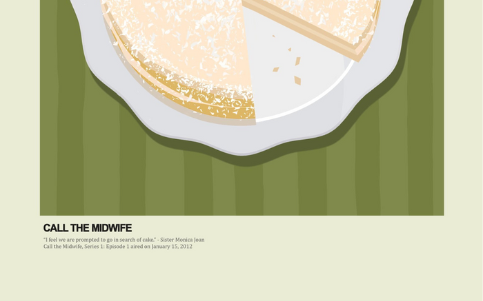Coconut Cake Inspired by Call the Midwife - Food on Film Series 001 | 12"x16" Print only