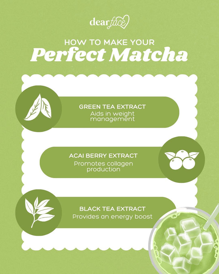 Dear Face Beauty Milk Matcha 10 sachets per pouch