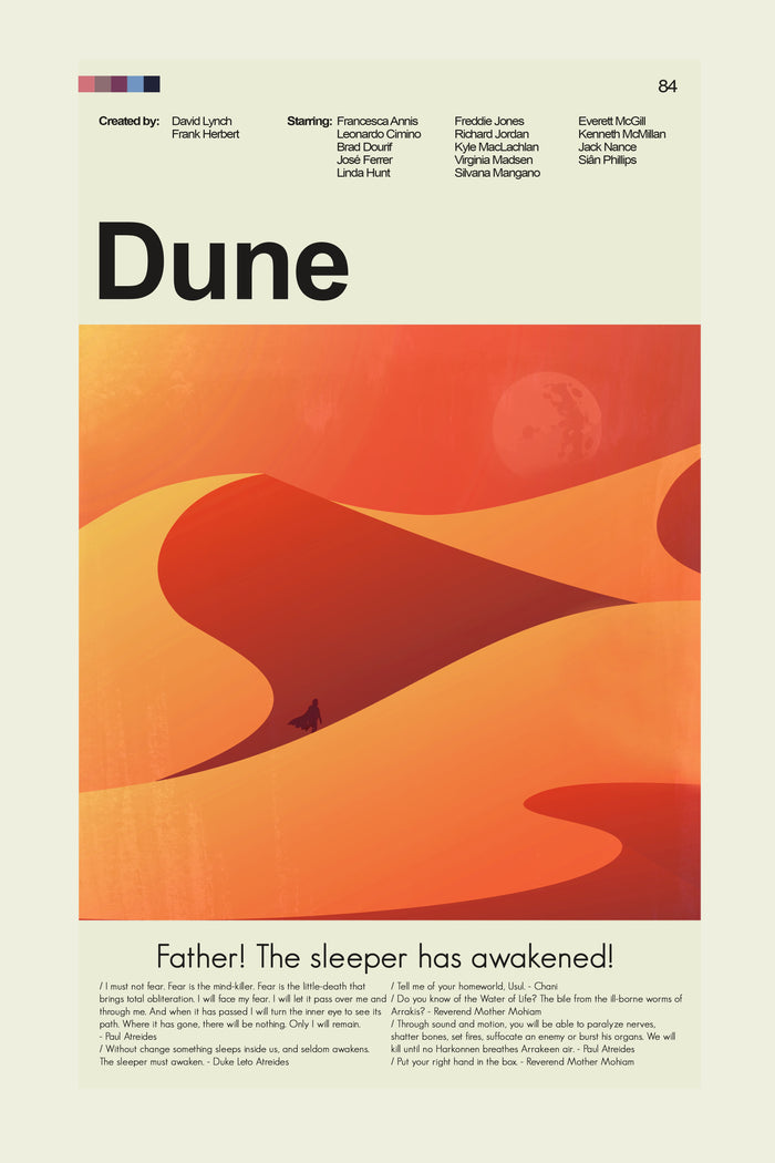 Dune (1984) - Arrakis | 12"x18" or 18"x24" Print only