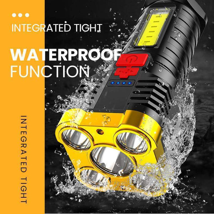 Five Nuclear Powerful Led Outdoor Rechargeable Flashlight Media