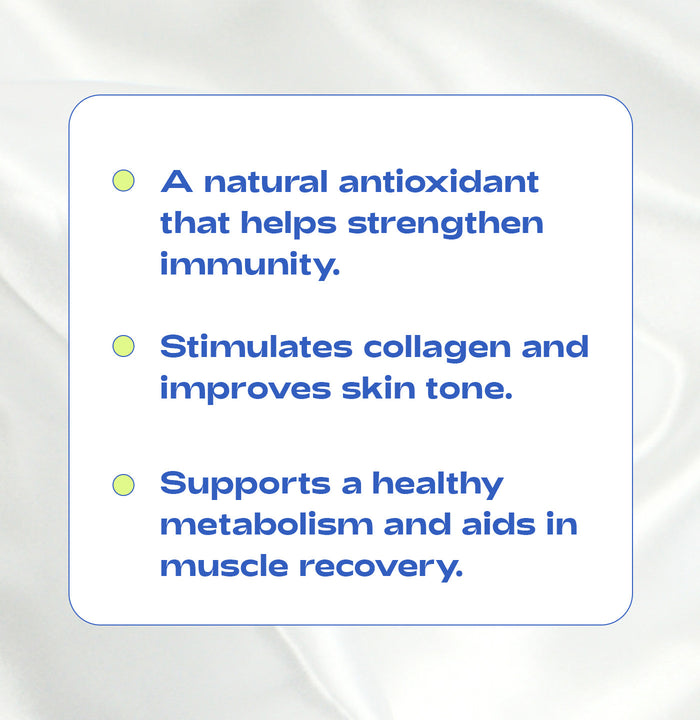 Text box with health benefits on a light gray background