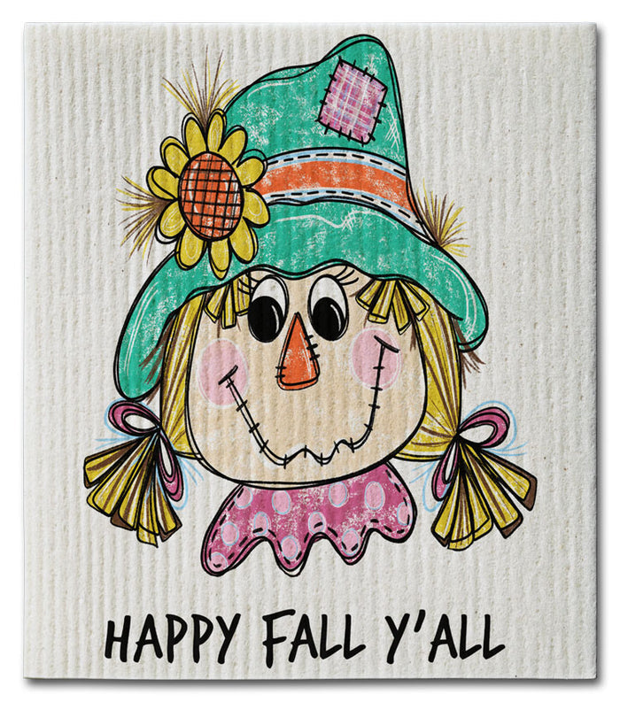 Happy Fall Y'All Dishcloth - CJ Bella Co.