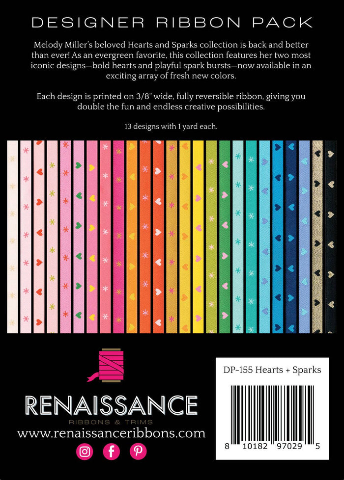 Hearts and Sparks Designer Ribbon Pack by Melody Miller