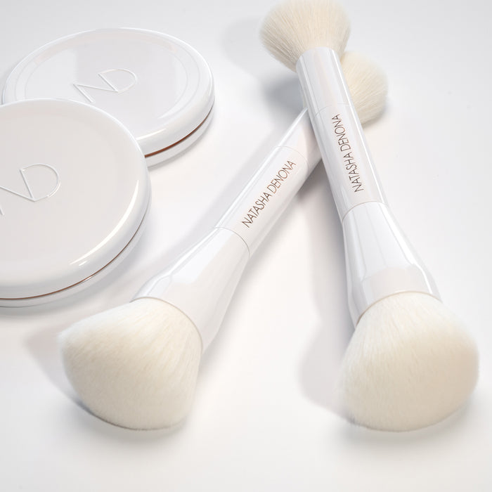 HY-GEN Brush and HY-GEN Skincare Infused Glow Beautifier on a white background.