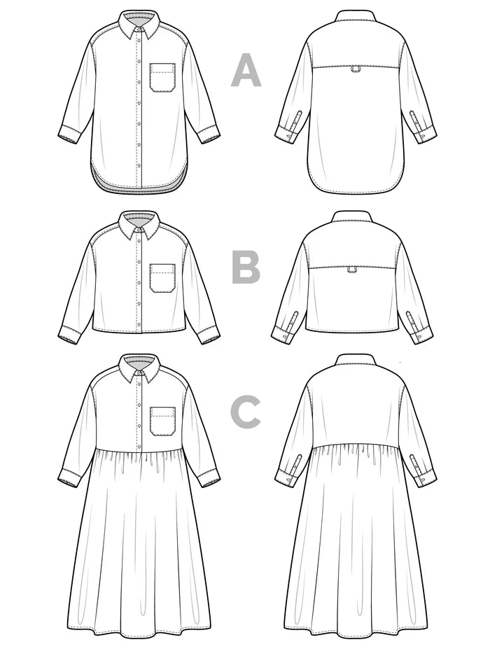 Jenna Shirt & Shirtdress Sewing Pattern