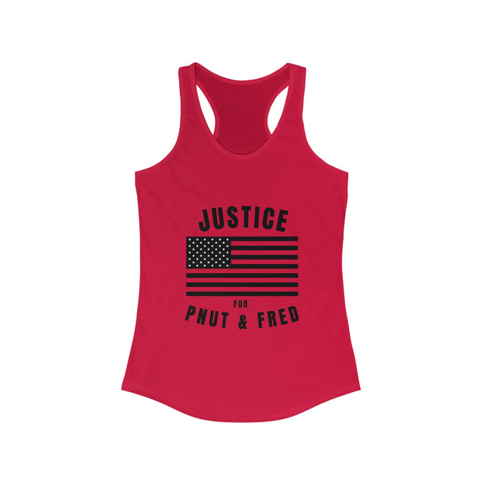 Justice for Pnut & Fred Women's Racerback Tank