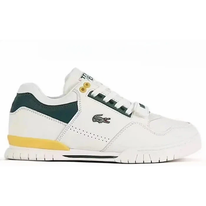 Lacoste Mens Missouri Sneakers - White/Green/Yellow