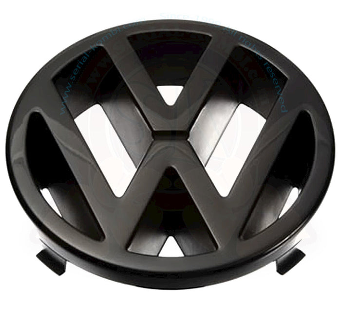 Large VW Logo Badge in black for the front grill 125mm