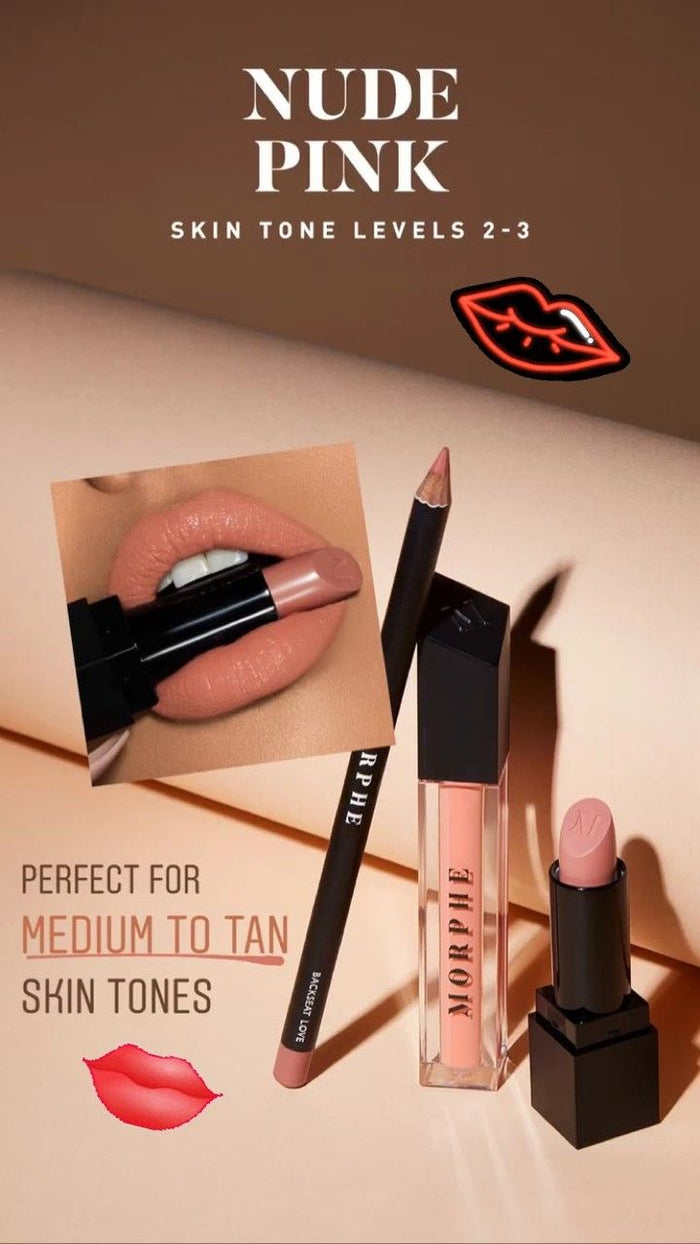 Morphe OUT & A POUT NUDE PINK LIP TRIO مجموعه مكياج الشفاه