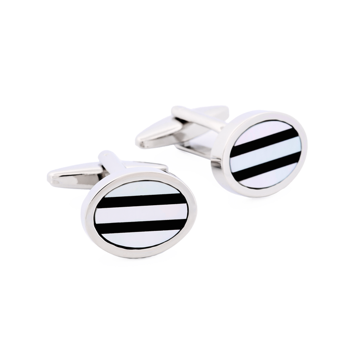 Mother Of Pearl Onyx Cufflinks