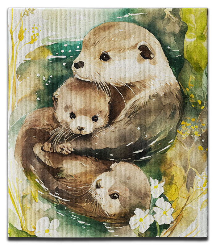 Otter (3) Dishcloth - CJ Bella Co.