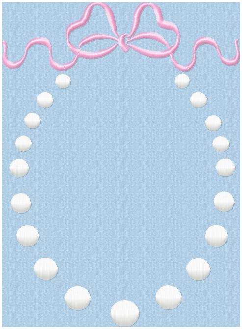 OVAL BOW AND PEARL MONO FRAME