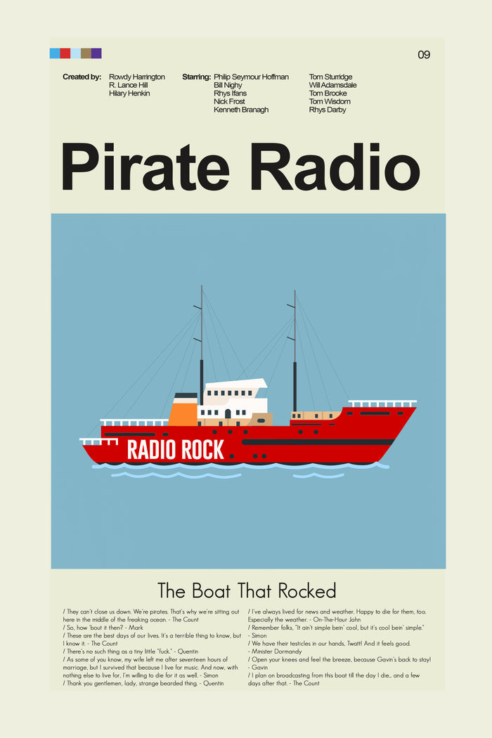 Pirate Radio - Radio Rock Ship | 12"x18" or 18"x24" Print only