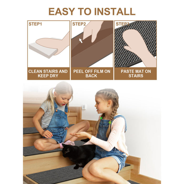 Robinswood Non-Slip Indoor Stair Treads (Set of 15)