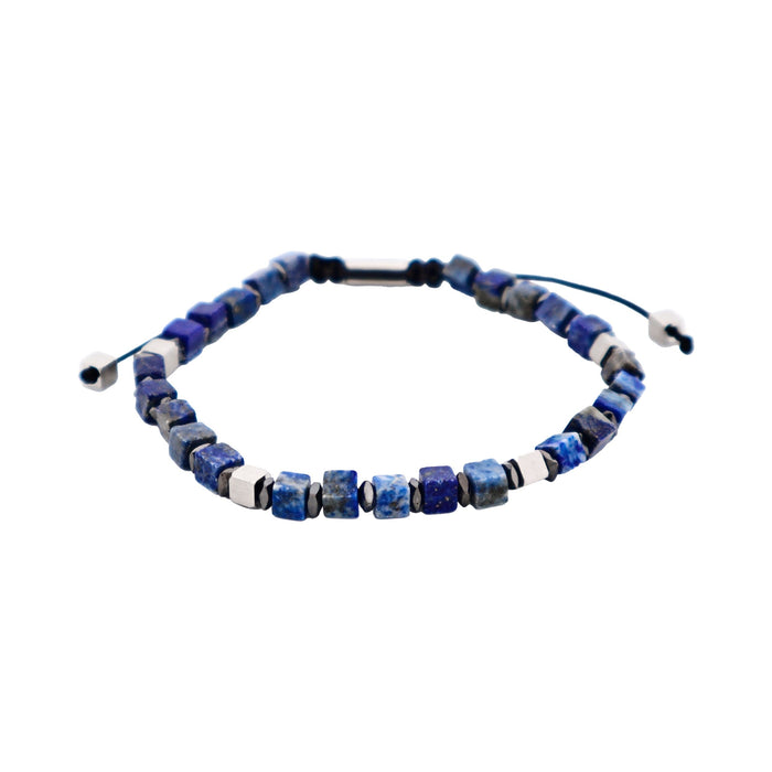 Savage - Solidate Stone Brass Beads with Stainless Steel Macramé Bracelet