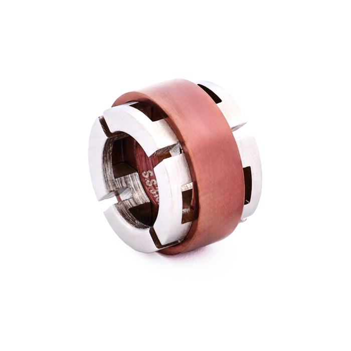 Steel Ion Plated Brown Bead