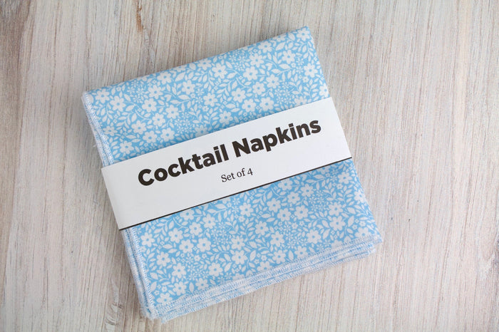 Sweet Nothings Meadow Floral Napkins in Blue