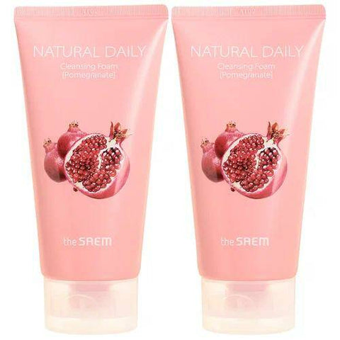 THE SAEM - Natural Daily Cleansing Foam Special Set - Pomegranate
