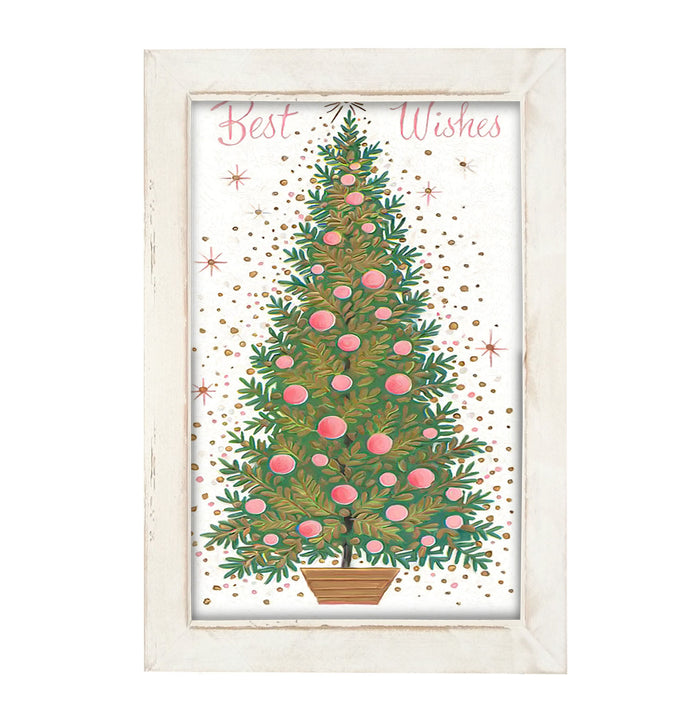 Tree pink ornaments - Framed art