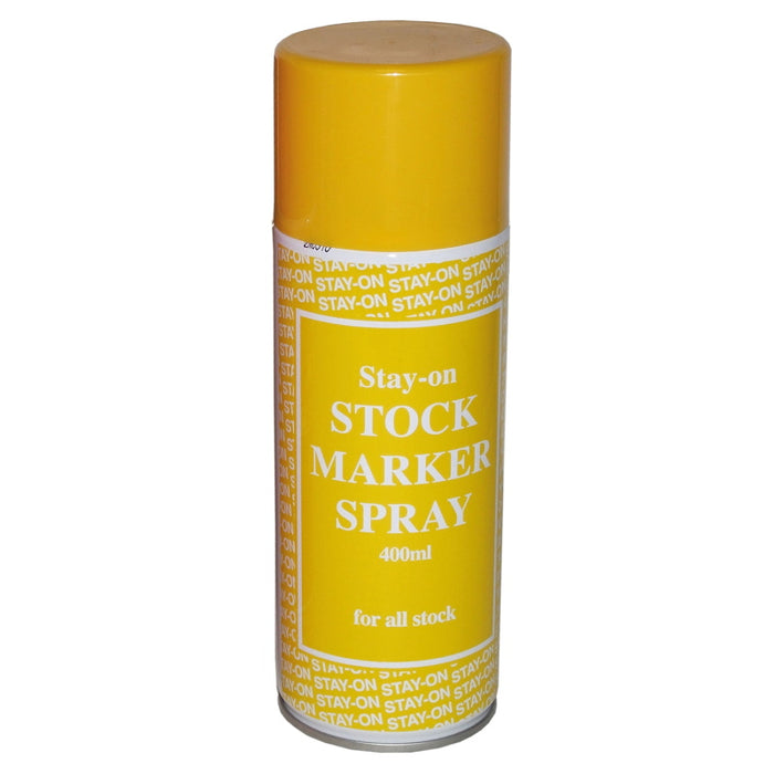 Trilanco Stay-On Stock Marker Spray 400ml: Yellow