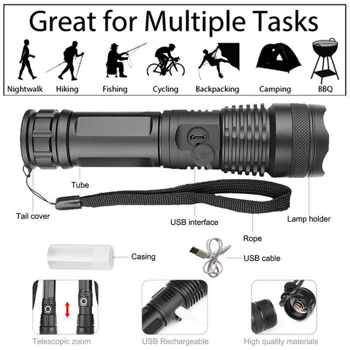 Ultra-Powerful Portable Waterproof Flashlight Blossom Online UG