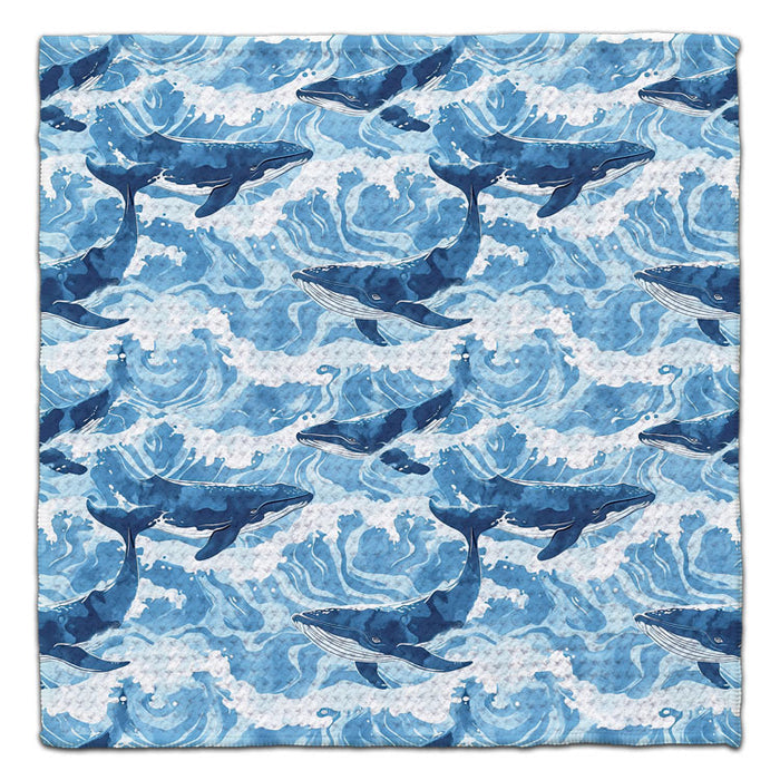 Whale in Waves Eco-Friendly Washcloth - CJ Bella Co.