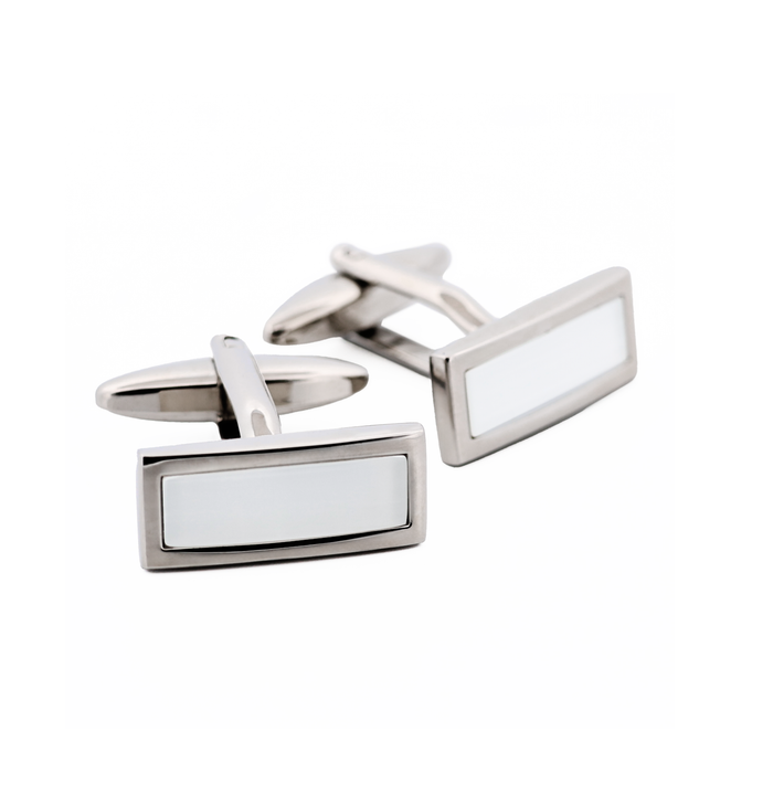 White Cat's Eye Cufflinks