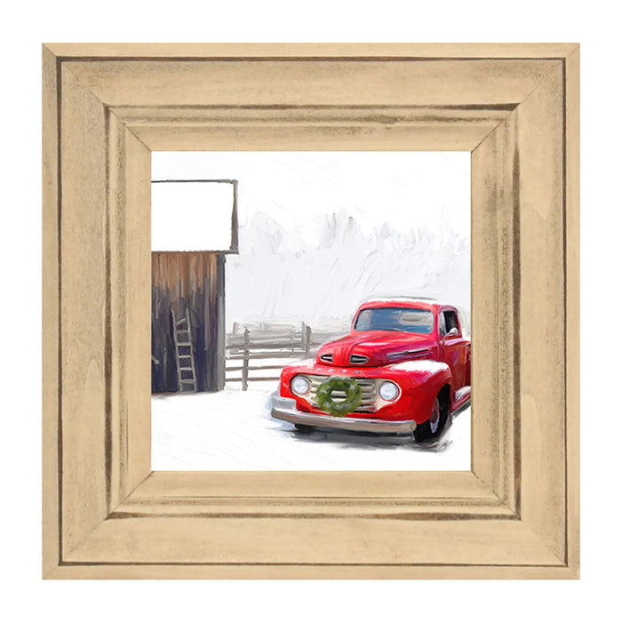 Winter red Ford