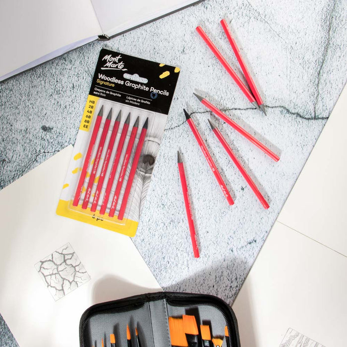 Woodless Graphite Pencils Signature 6pc