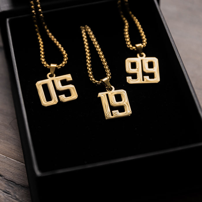 18k Gold Number Chain
