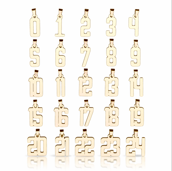 18k Gold Number Chain