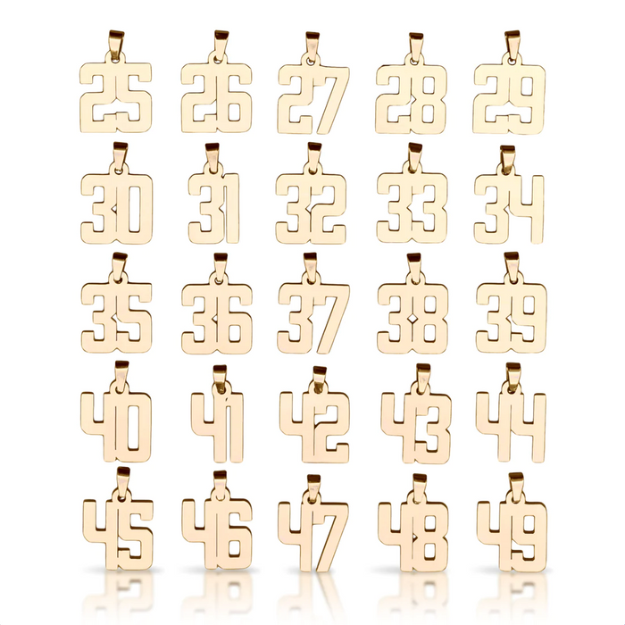 18k Gold Number Chain