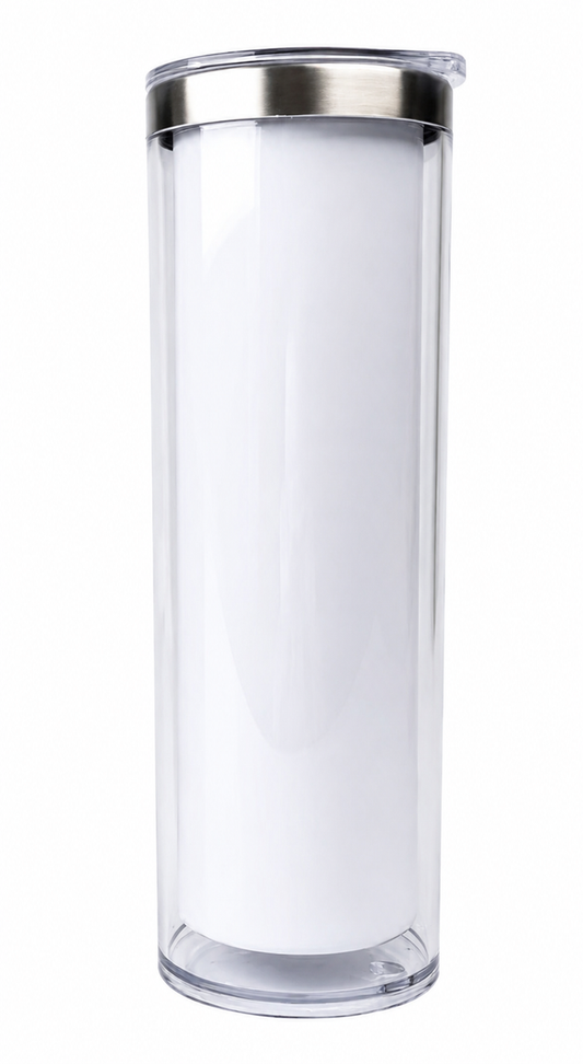 18oz Steel Straight Snow Globe Tumbler