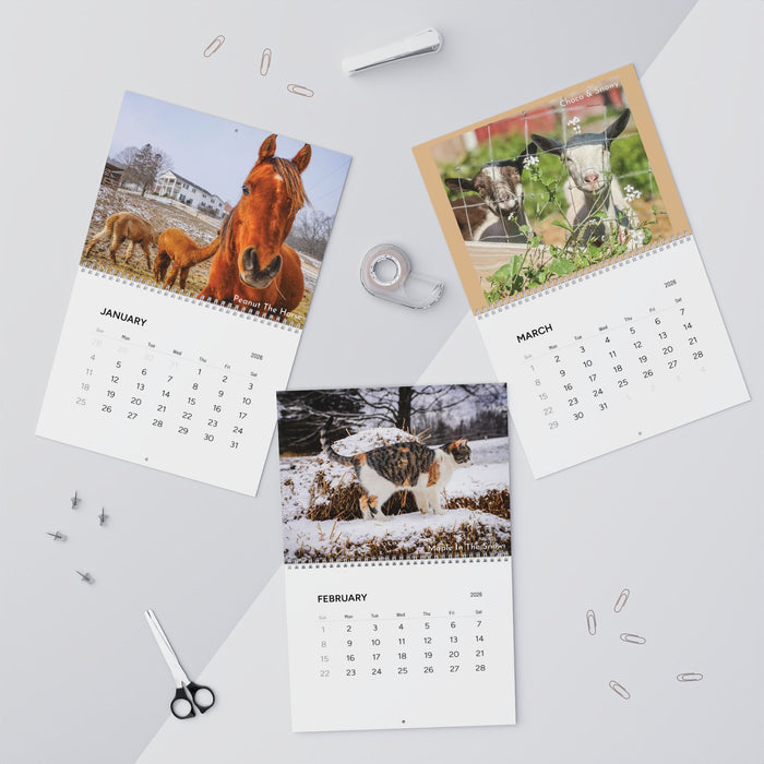 2026 P'Nut's Freedom Farm Wall Calendar