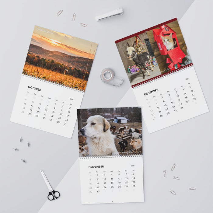 2026 P'Nut's Freedom Farm Wall Calendar