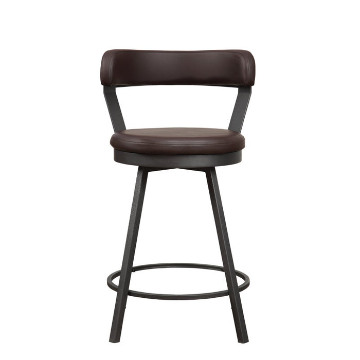 24” Laub Swivel Upholstered Counter Stool (Set of 2)