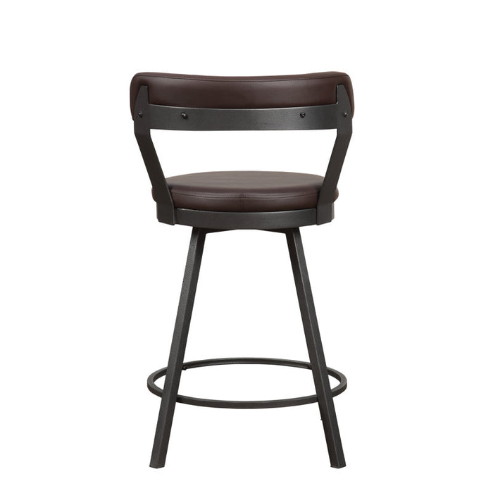 24” Laub Swivel Upholstered Counter Stool (Set of 2)