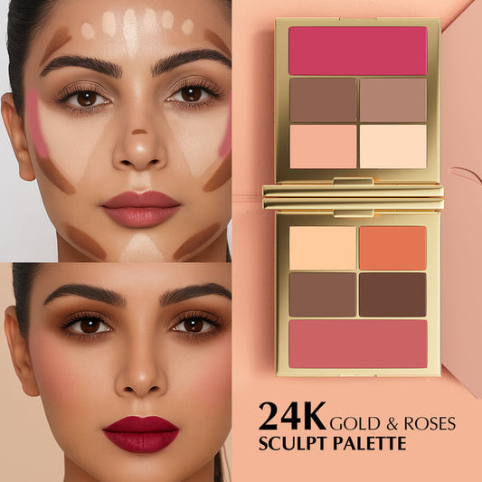 24K Gold & Roses Sculpt Palette