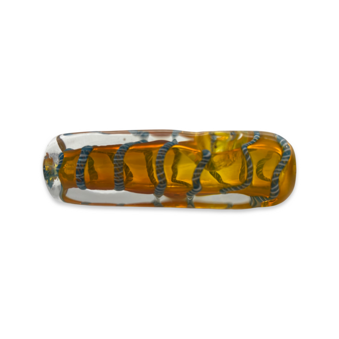 4" Gold Fumed Square Hand Pipe w/Color Rods