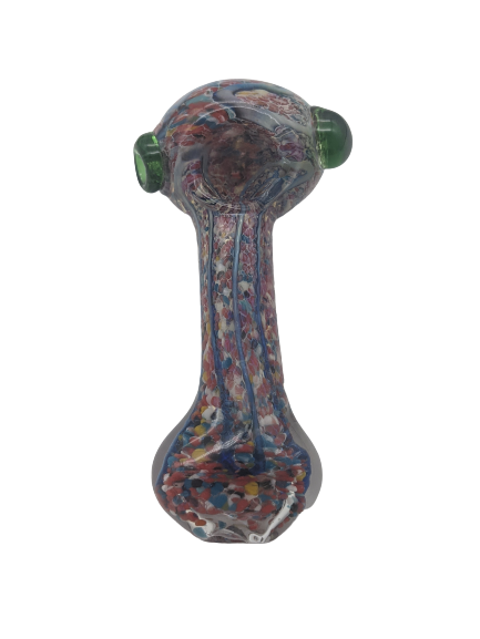 5" Confetti Frit Flat Mouth Hand Pipe