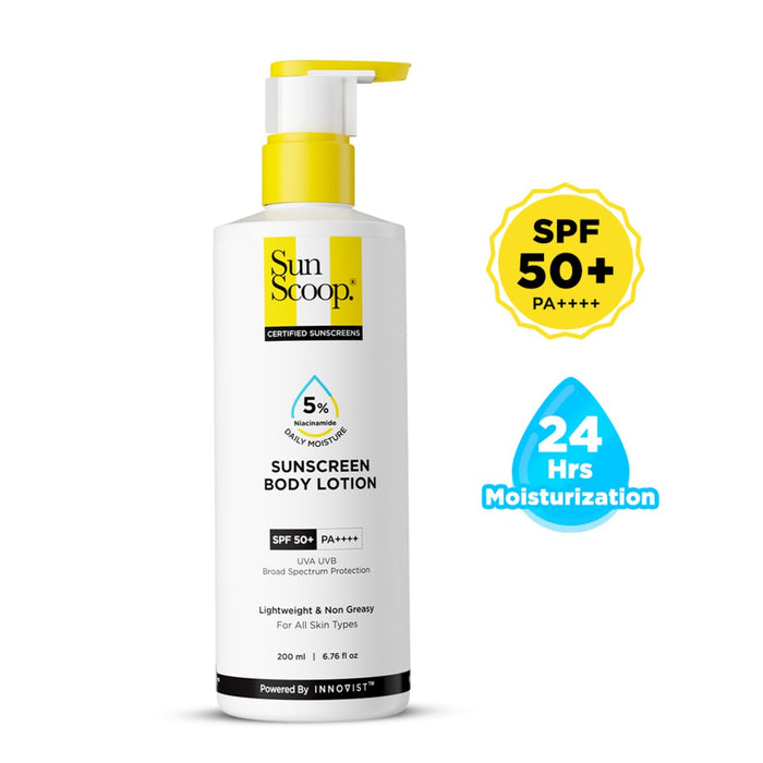5% Niacinamide Sunscreen Body Lotion| SPF 50+ PA++++ - 200 ml | Pack of 2
