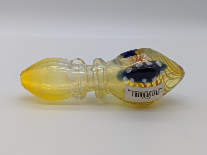 5" Silver Fumed with Tentacle Pipe