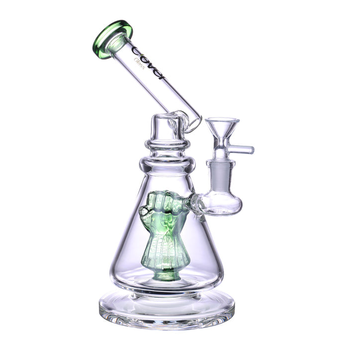 9" CLOVER Conical Shaped Water Pipe w/Inside Glove Perc (WPE-481)