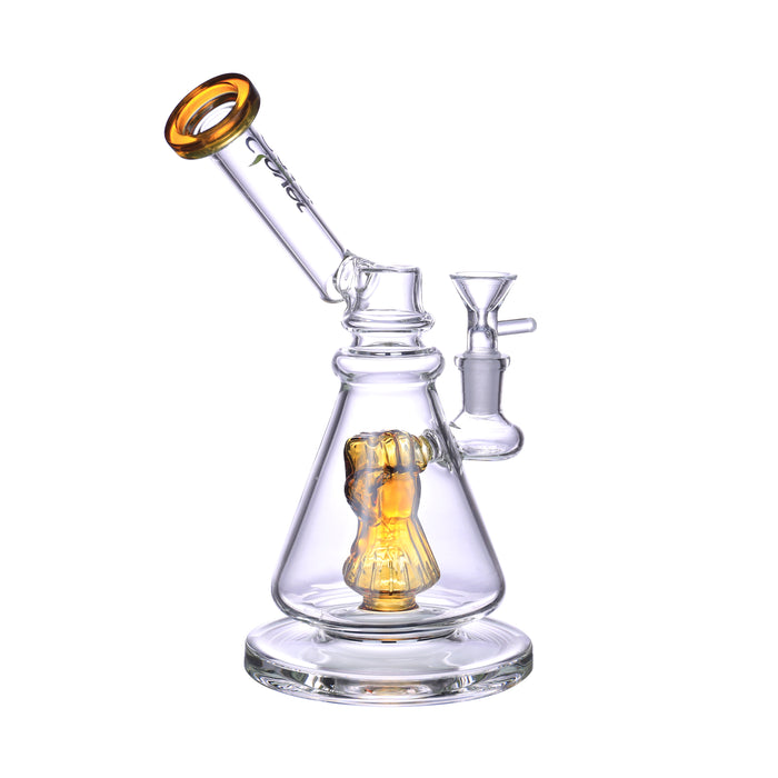 9" CLOVER Conical Shaped Water Pipe w/Inside Glove Perc (WPE-481)