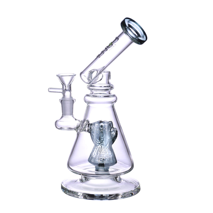 9" CLOVER Conical Shaped Water Pipe w/Inside Glove Perc (WPE-481)