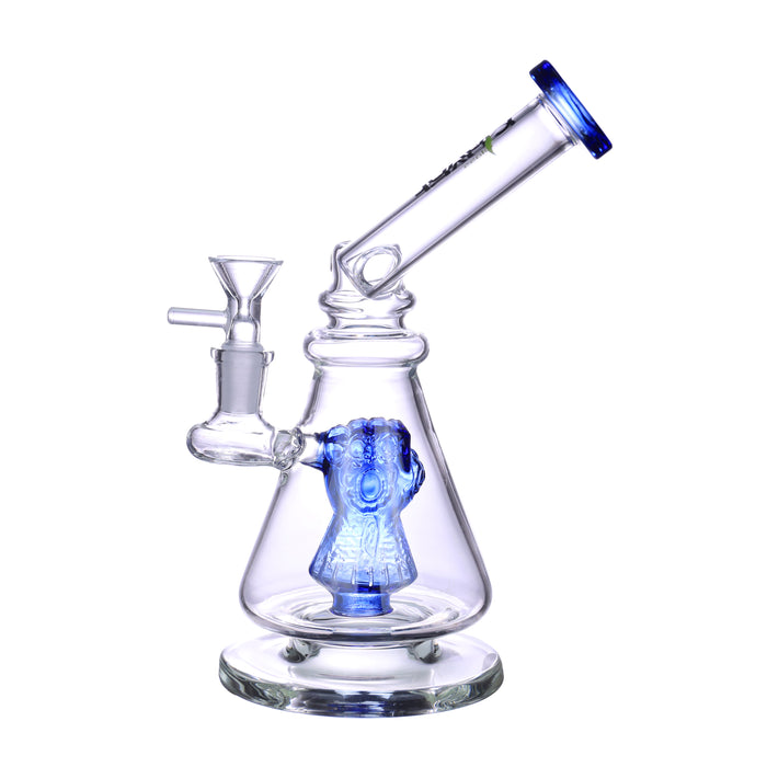 9" CLOVER Conical Shaped Water Pipe w/Inside Glove Perc (WPE-481)