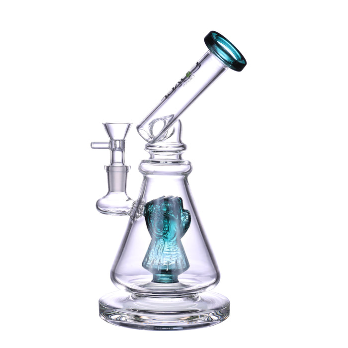 9" CLOVER Conical Shaped Water Pipe w/Inside Glove Perc (WPE-481)